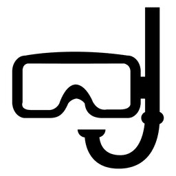 Icono plano de snorkel Diseño PNG