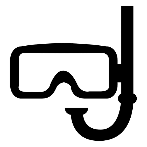 Icono plano de snorkel Diseño PNG