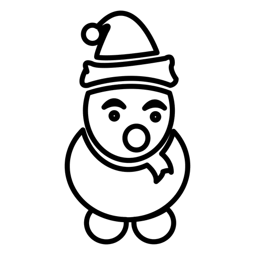 Schneemann-Liniensymbol PNG-Design