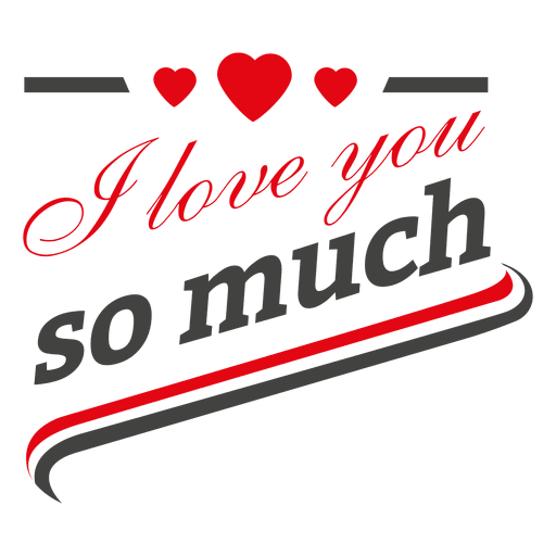 So much love label PNG Design