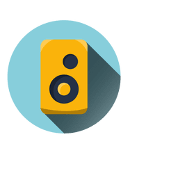 Icono de altavoz redondo Diseño PNG