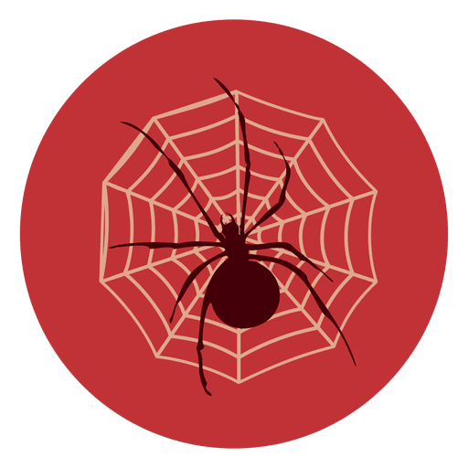 Spider web circle icon PNG Design