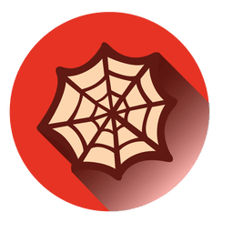 Ícone redondo de teia de aranha Transparent PNG