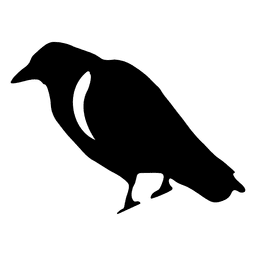 Gruselige Krähen-Silhouette PNG-Design