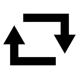 Square recycle arrow PNG Design