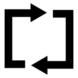 Seta reciclada quadrada Desenho PNG
