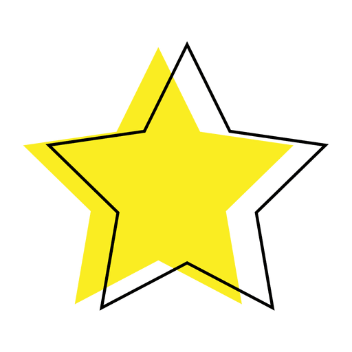 Icono estrella favorito Diseño PNG