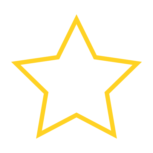 Ícone de contorno favorito de estrela Desenho PNG