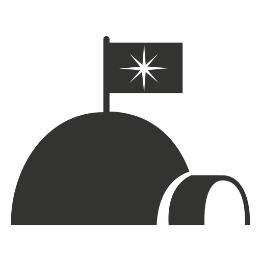 Icono de iglú de bandera de estrella Diseño PNG
