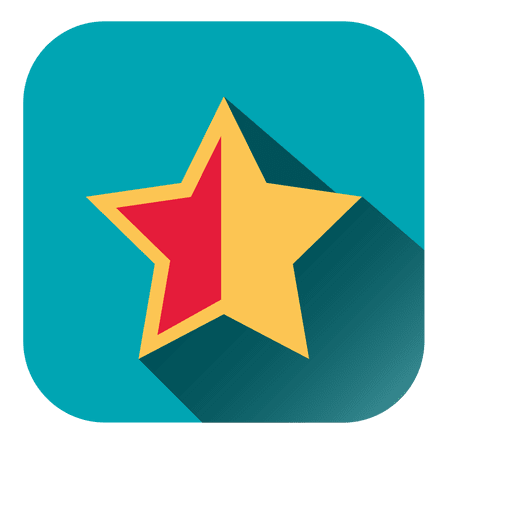 Star Square Flat Design Icon Transparent Png Svg Vector File