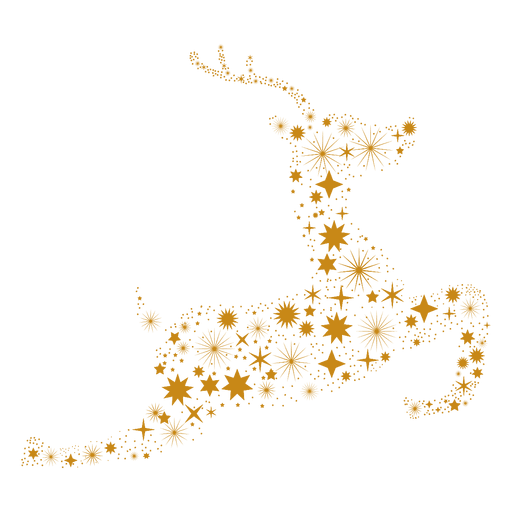 Starflakes form reindeer PNG Design