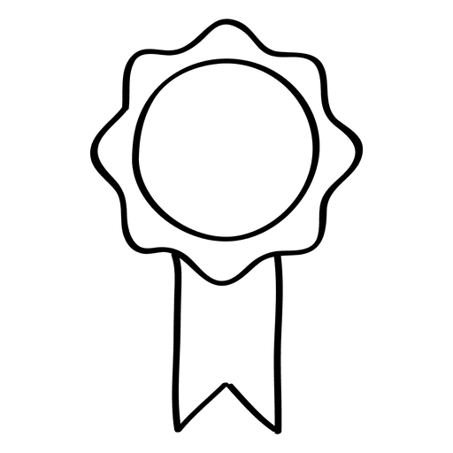 Distintivo de fita redonda estrelada Desenho PNG