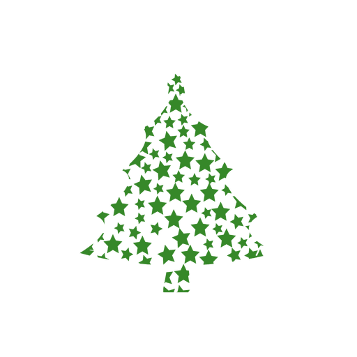 Stars christmas tree PNG Design
