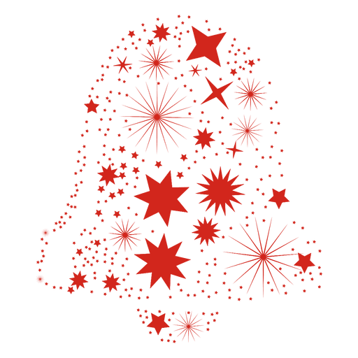 Stars form christmas bell PNG Design