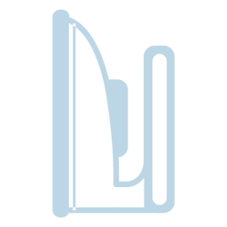 Icono de línea de plancha de vapor Diseño PNG