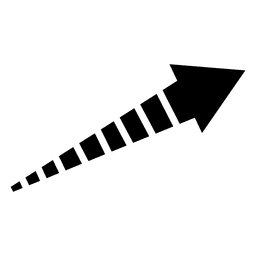 Striped right corner arrow PNG Design