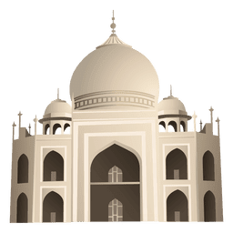 Taj mahal cartoon PNG Design