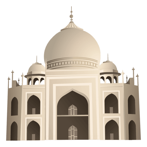 Dibujos animados de Taj mahal Diseño PNG