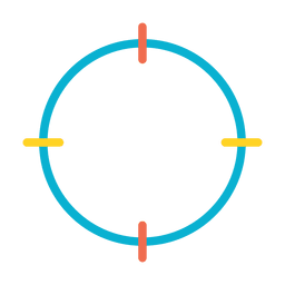 Ícone de local de destino colorido Desenho PNG