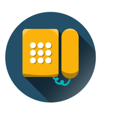 Rundes Symbol für Wandtelefon PNG-Design