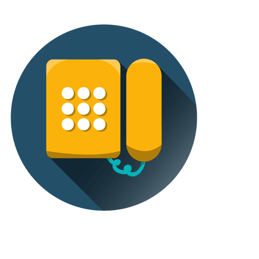 Wall Telephone round icon PNG Design