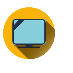 Icono de ronda de televisión Diseño PNG