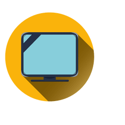 Television flat icon - Transparent PNG & SVG vector file