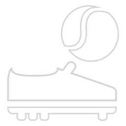 Tennisballstiefel-Symbol PNG-Design