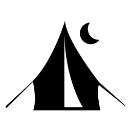 Zelt im Mondlicht PNG-Design