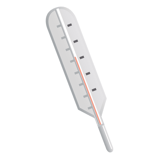 Flaches Thermometer-Symbol PNG-Design