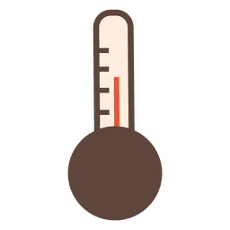 Icono plano termómetro Diseño PNG