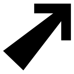 Thick right corner arrow PNG Design