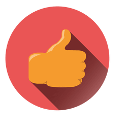 Thumbs up circle icon PNG Design