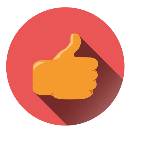 Thumbs up circle icon PNG Design