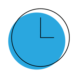 Time clock icon PNG Design