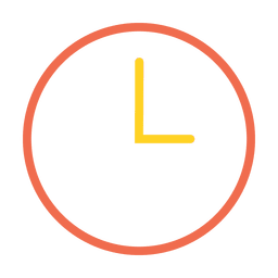Icono de trazo de reloj de tiempo