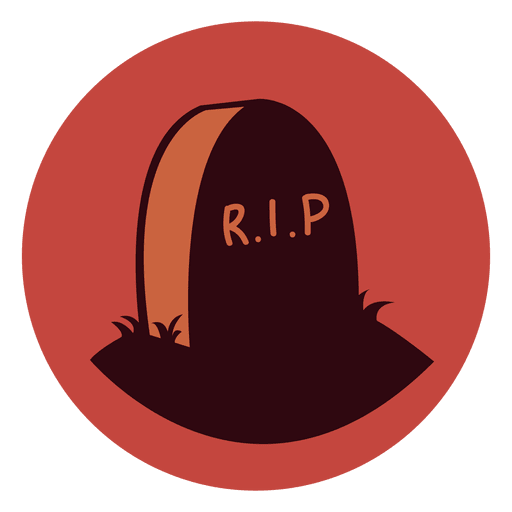 Tombstone rip circle icon Diseño PNG