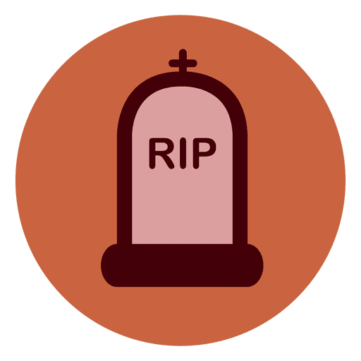 Tombstone rip circle icon 1