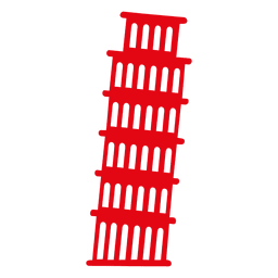 Tower of pisa skyline PNG Design