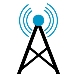 Icono de radio de la torre Diseño PNG
