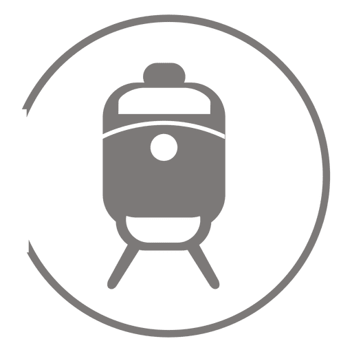 Icono de c?rculo de tren Diseño PNG