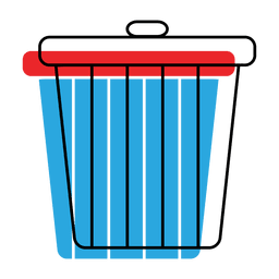 Trash recycle bin offset icon PNG Design