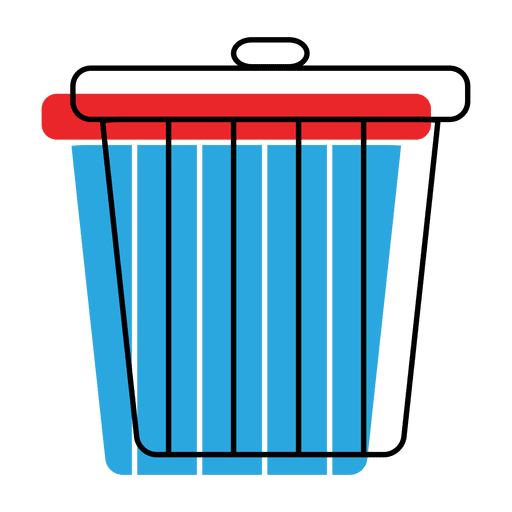 Icono de desplazamiento de papelera de reciclaje de basura
