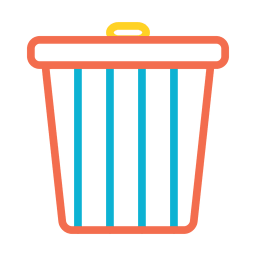 Icono de papelera de reciclaje de basura