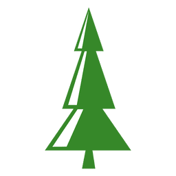 Icono de árbol de pino de triángulos Diseño PNG