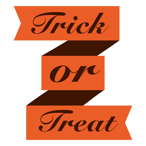 Trick or treat ribbon PNG Design