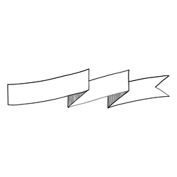 Cinta de doodle trípticos Diseño PNG