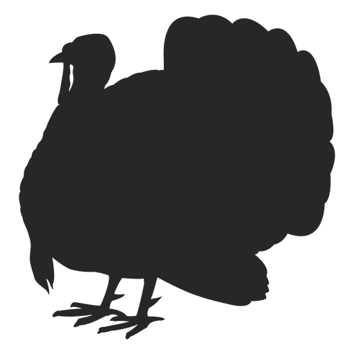Turkey standing silhouette