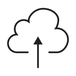 Subir icono de nube Diseño PNG