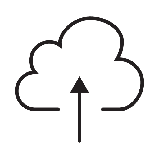 Subir icono de nube Diseño PNG